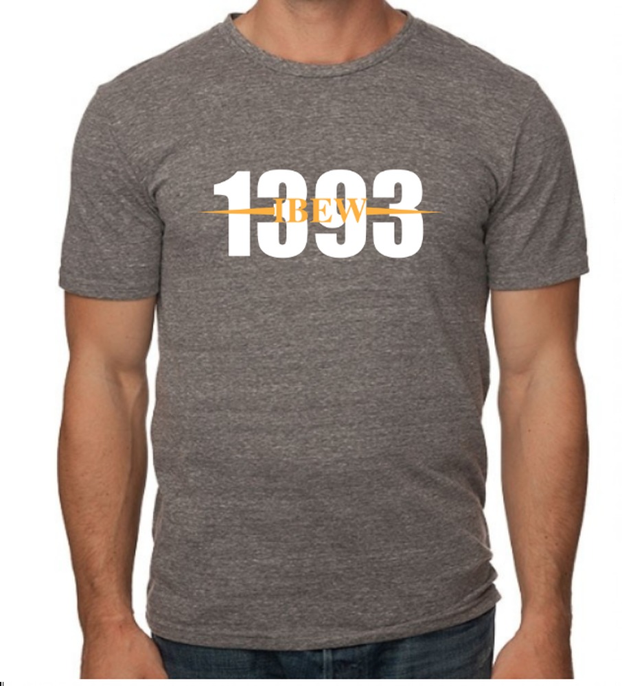 IBEW LOCAL 1393 DESIGN VINTAGE FEEL Unisex Tri Blend Short Sleeve MENS Tee R20051
