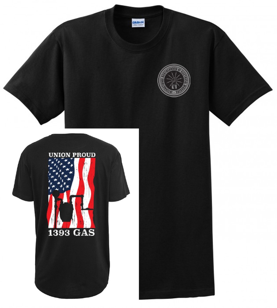 GAS IBEW LOCAL 1393 UNION PRIDE MENS USA MADE MENS TEE T-SHIRT
