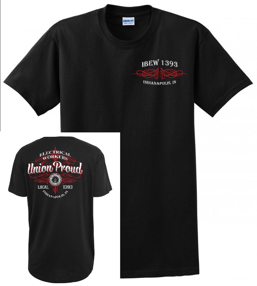 IBEW LOCAL 1393 UNION PROUD USA MADE UNION PRINTED MENS T-SHIRT S-4XL