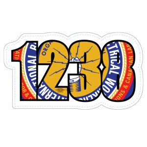 IBEW LOCAL 1238 FULL COLOR NUMBERS LOGO STICKER