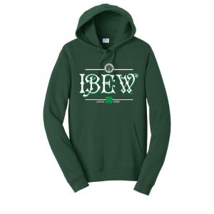 LOCAL 1393 IRISH FONT UNION PRINTED ST PATRICKS DAY USA MADE HOODIE