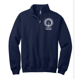 IBEW YOUR LOCAL HERE ROUND LOGO USA MADE UNION EMBROIDERED 1/4 ZIP HOODY 920