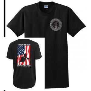 GRUNT IBEW LOCAL 1393 UNION PRIDE MENS USA MADE MENS TEE T-SHIRT