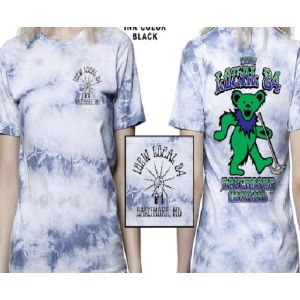 IBEW LOCAL 24 DEAD BEAR USA MADE UNION PRINTED Unisex Cloud Tie Dye Tee 5951ctd
