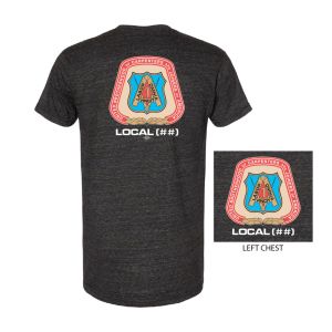 CARPENTERS YOUR LOCAL HERE SERVICE EMPLOYEES USA MADE UNION PRINTED MENS TRI BLEND T-SHIRT 5710