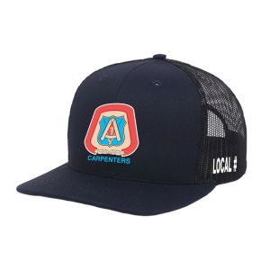 CARPENTERS YOUR LOCAL HERE SERVICE EMPLOYEES UNION MADE CAP TRUCKER HAT