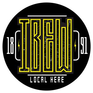 IBEW YOUR LOCAL HERE TALL FONT STICKER UNION MADE PICK YOUR SIZE AND QUANTITY DC001