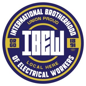 IBEW YOUR LOCAL HERE NAVY GOLD STICKER UNION MADE PICK YOUR SIZE AND QUANTITY DC007