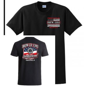1393 IBEW UNION BROTHERHOOD RESPECT USA MADE UNION PRINTED MENS TEE T-SHIRT