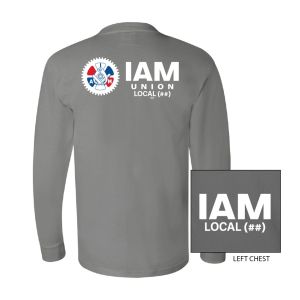 IAM MACHINIST  YOUR LOCAL HERE  USA MADE UNION PRINTED MENS LONG SLEEVE T-SHIRT 5060