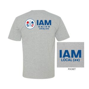IAM MACHINIST YOUR LOCAL HERE  USA MADE UNION PRINTED MENS POCKET T-SHIRT 5070