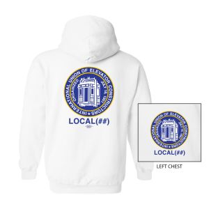 IUEC INTERNATIONAL UNION OF ELEVATOR CONSTRUCTORS MENS LONG SLEEVE HOODY 960