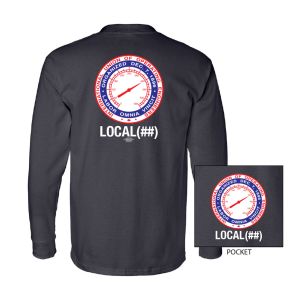 IUOE INTERNATIONAL UNION OF OPERATING ENGINEERS USA MADE UNION PRINTED MENS LONG SLEEVE T-SHIRT 6100