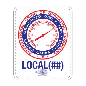 IUOE INTERNATIONAL UNION OF OPERATING ENGINEERS UNION MADE WHITE STICKER