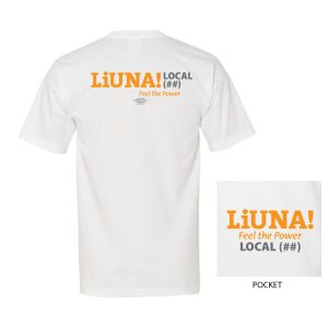 LABORERS' INTERNATIONAL UNION OF NORTH AMERICA MENS T-SHIRT SHORT SLEEVE POCKET 5070