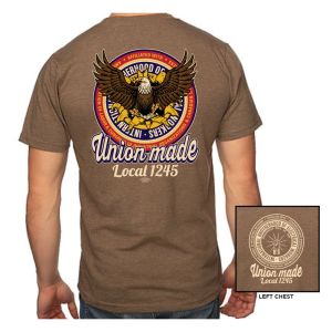 IBEW LOCAL 1245 UNION MADE EAGLE MENS T-SHIRT