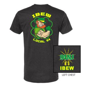 IBEW LOCAL 94 IRISH DESIGN MENS T-SHIRT