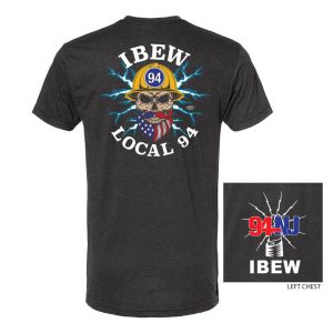 IBEW LOCAL 94 USA BEARD MENS TRI-BLEND T-SHIRT