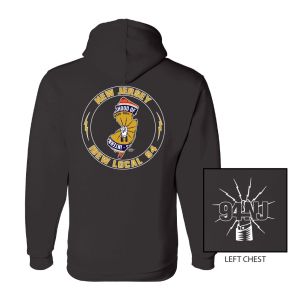 IBEW LOCAL 94 NEW JERSEY STATE DESIGN UNION PRINTED MENS HOODIE