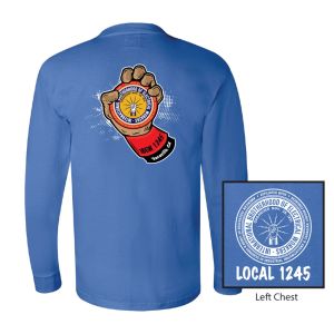 IBEW LOCAL 1245 GLOVE LOGO MENS LONG SLEEVE SHIRT