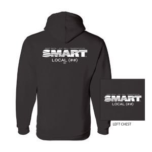 SMART SHEET METAL WORKERS  YOUR LOCAL HERE  USA MADE UNION PRINTED MENS HOODY 960