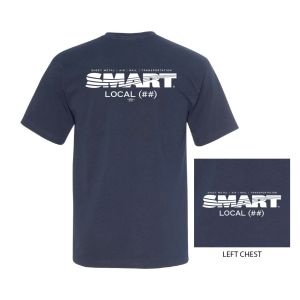 SMART SHEET METAL WORKERS  YOUR LOCAL HERE  USA MADE UNION PRINTED MENS T-SHIRT 5040