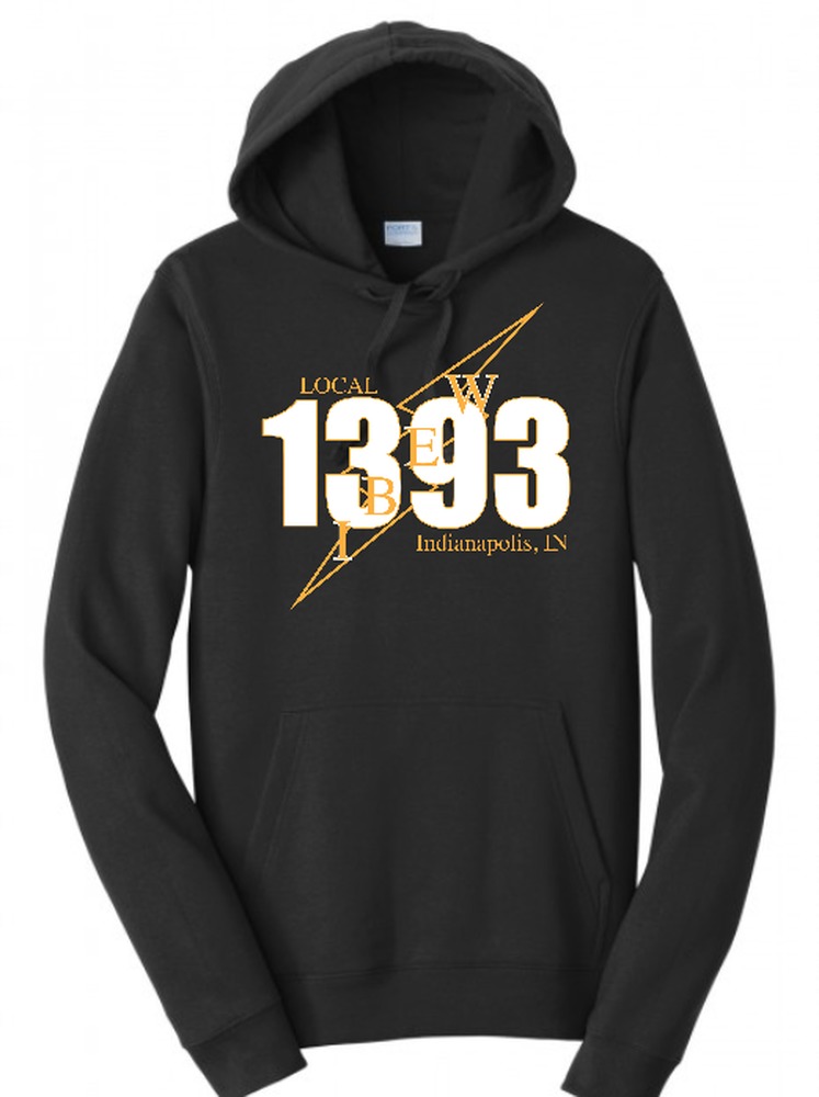 IBEW LOCAL1393 HEAVY HOODED SWEATSHIRT HOODIE DESIGN 4 USA MADE UNION PRINTED L9521