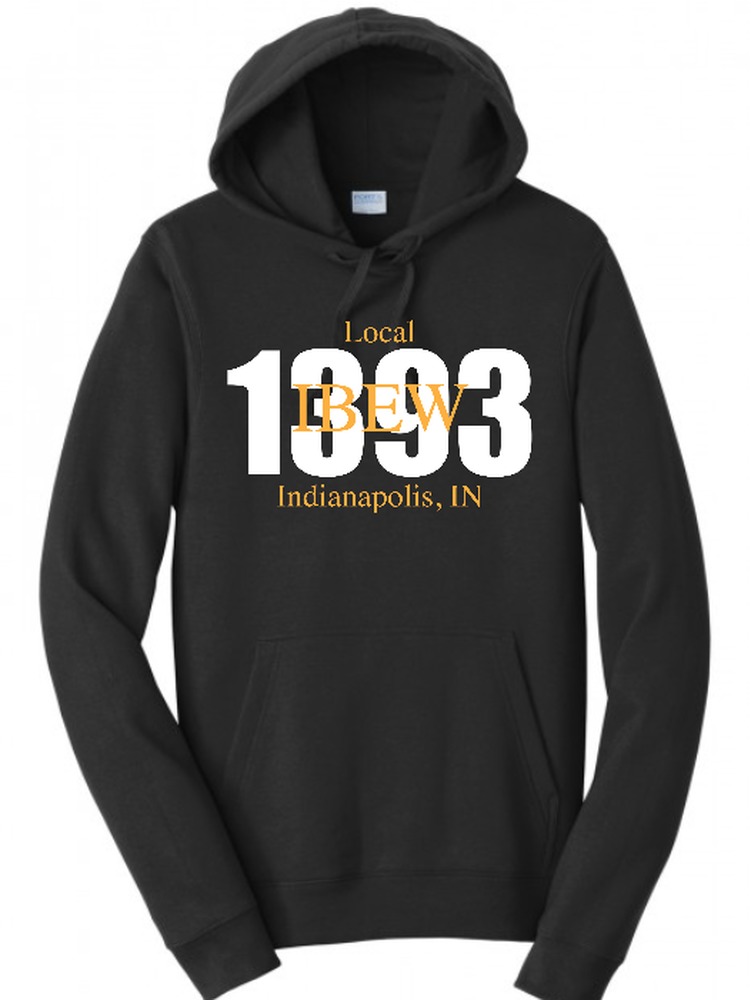 IBEW LOCAL1393 HEAVY HOODED SWEATSHIRT HOODIE DESIGN 1 USA MADE UNION PRINTED L9521