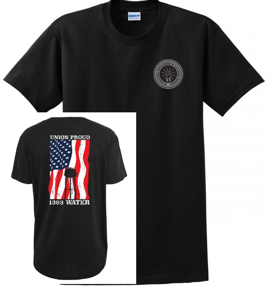 WATER IBEW LOCAL 1393 UNION PRIDE MENS USA MADE MENS TEE T-SHIRT