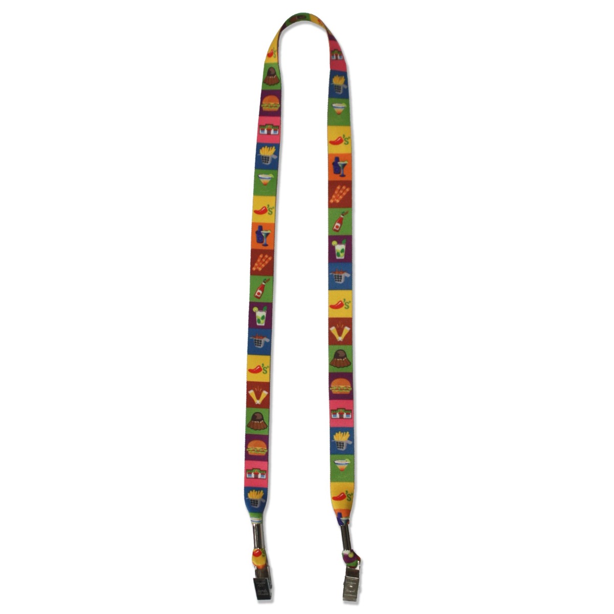U.S.A. Made Lanyard w/Double Clip Ends