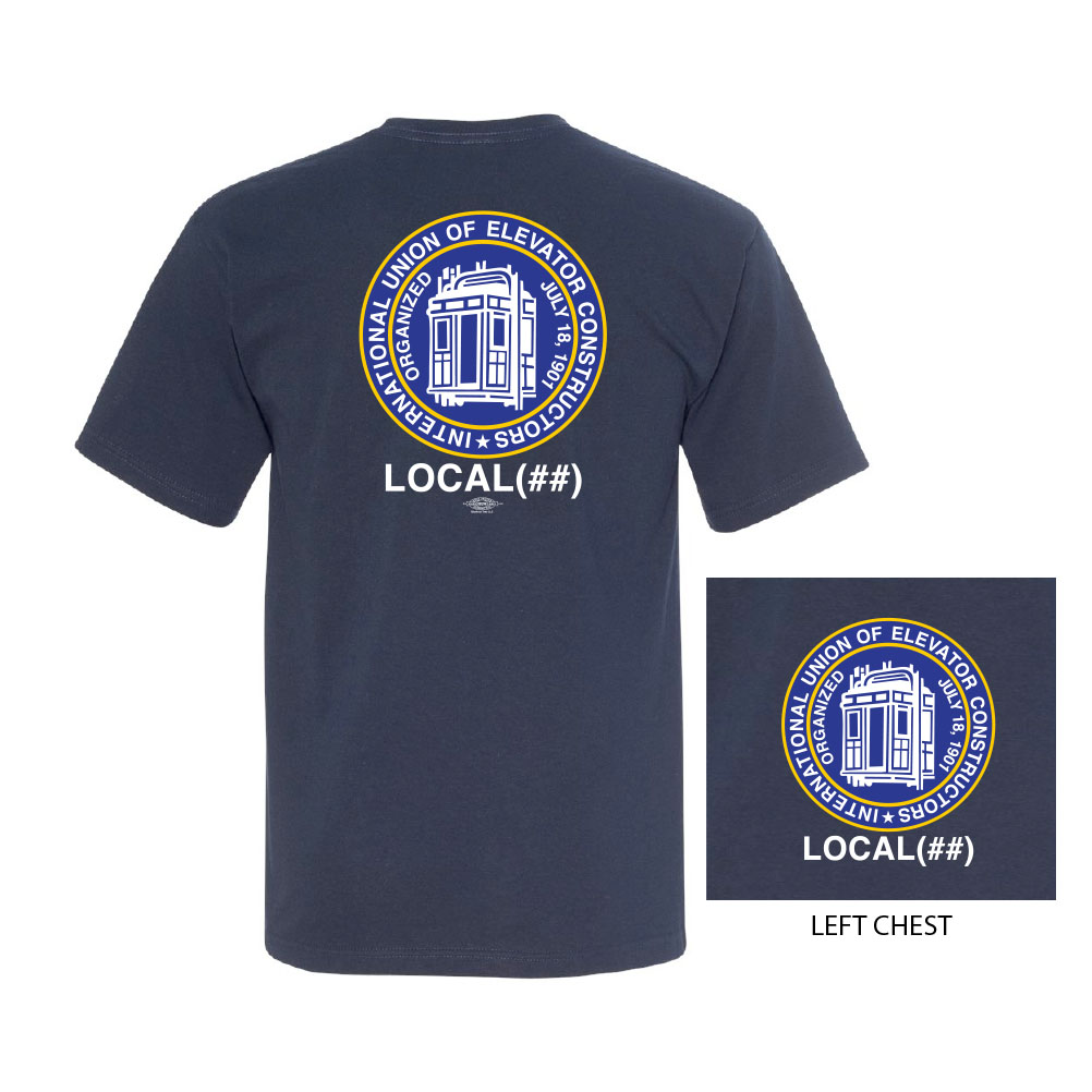 IUEC INTERNATIONAL UNION OF ELEVATOR CONSTRUCTORS MENS COTTON T-SHIRT  5040
