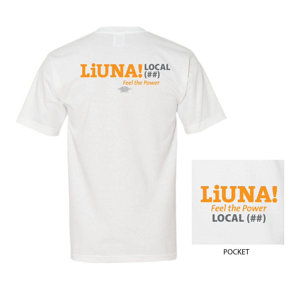 LABORERS' INTERNATIONAL UNION OF NORTH AMERICA MENS T-SHIRT SHORT SLEEVE POCKET 5070