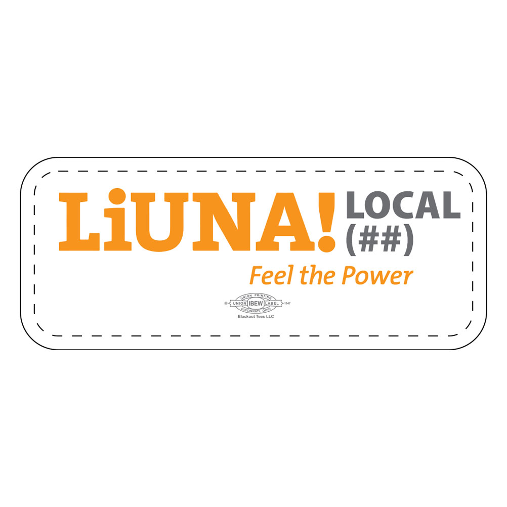 LABORERS' INTERNATIONAL UNION OF NORTH AMERICA WHITE STICKERS