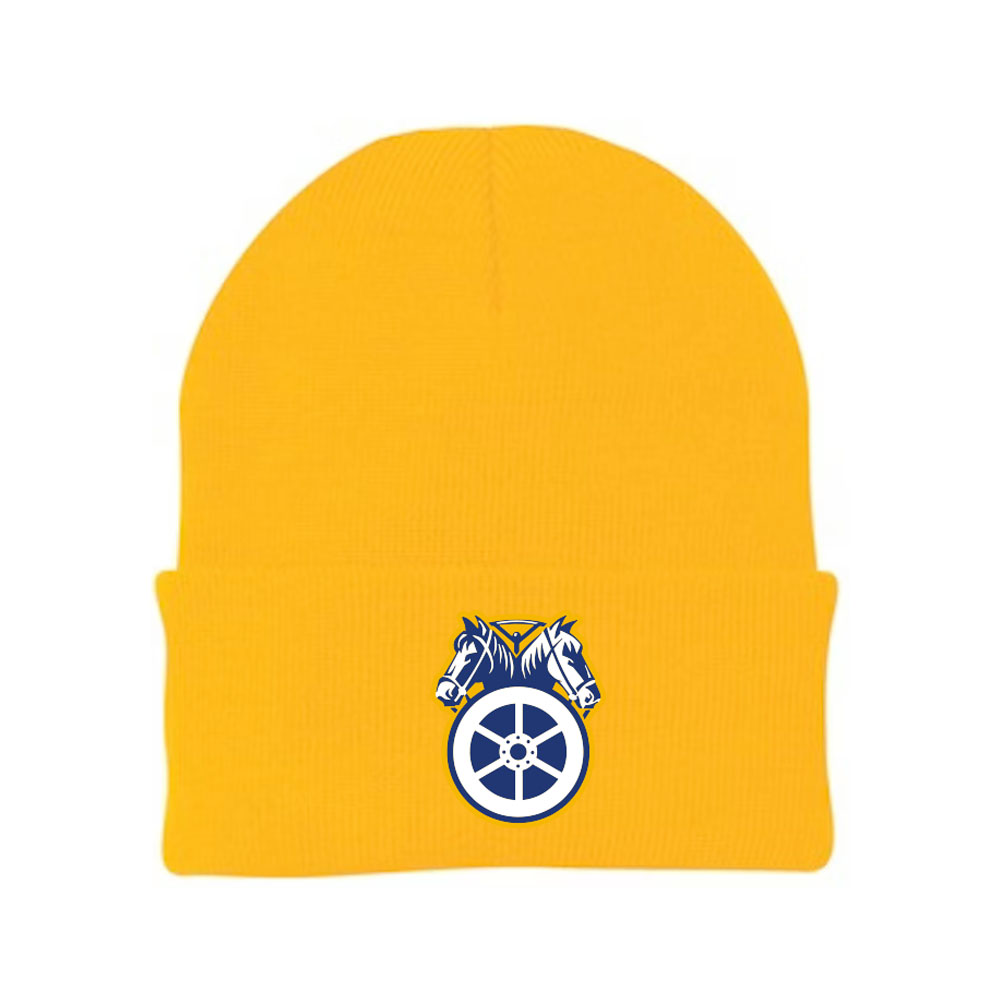 TEAMSTERS LOGO DOUBLE HORSE HEAD USA MADE UNION EMBROIDERED BEANIE