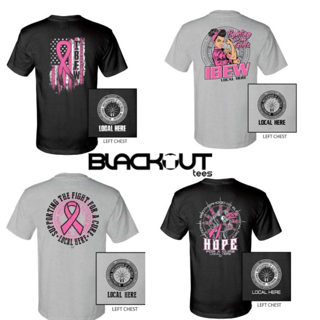 IBEW Breast Cancer Support Tees
